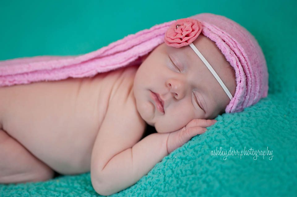 pittsburgh girl newborn in pink and blue